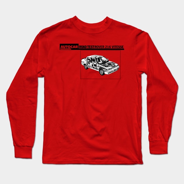 ROVER 216 VITESSE - road test Long Sleeve T-Shirt by Throwback Motors